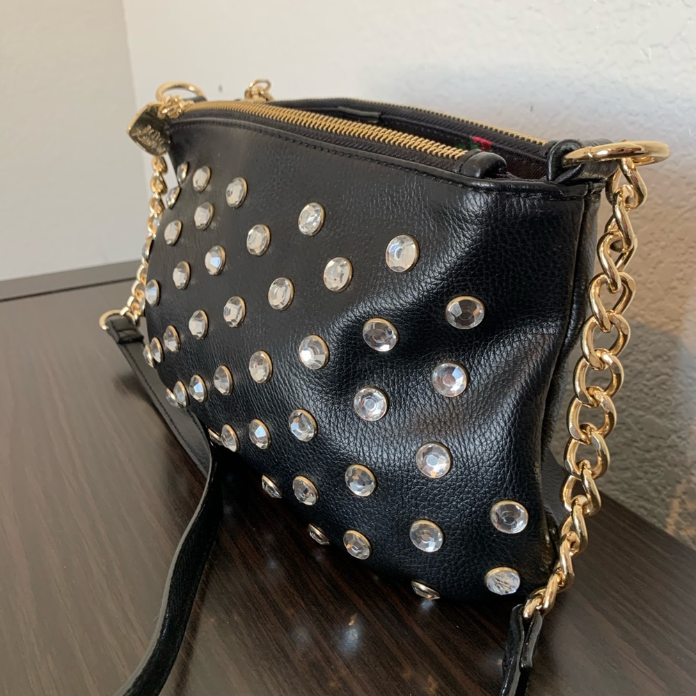 Betsey Johnson Crystal Studded Shoulder HandBag